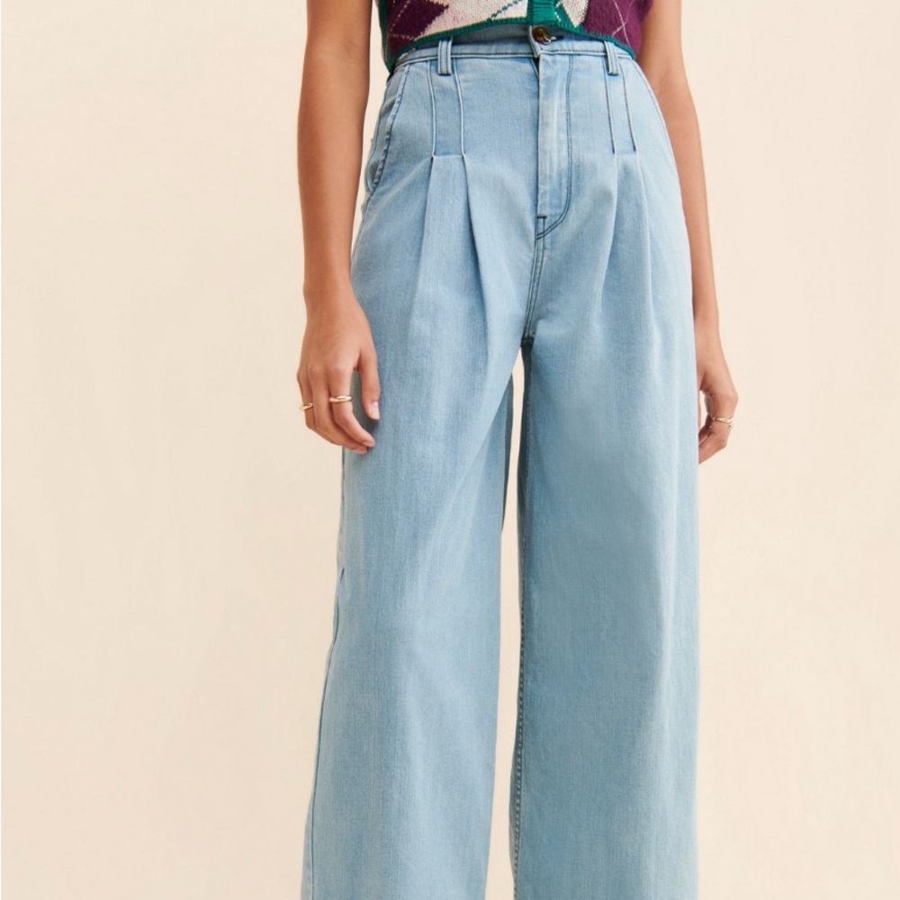 The Odells Regan Wide Leg Light Denim Jeans Sz 6 - NWT